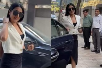 Dhanashree Verma asks paps to stop recording as she steps out amid divorce rumours with Yuzvendra Chahal | Hindi Movie News