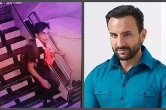 FIRST photo of Saif Ali Khan's attacker released; leaked CCTV footage shows suspect fleeing building through stairs | Hindi Movie News