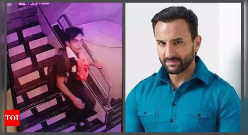 FIRST photo of Saif Ali Khan's attacker released; leaked CCTV footage shows suspect fleeing building through stairs | Hindi Movie News