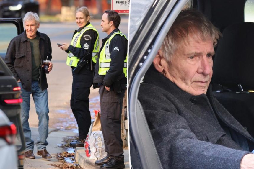 Harrison Ford gets escorted by police to check on his Brentwood home as fires rage in LA