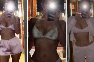 Kim Kardashian Shows Off Body In New Skims Valentine's Collection