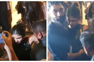 Mouni Roy falls on pavement while celebrating New Year with hubby Suraj Nambiar and BFF Disha Patani - WATCH |