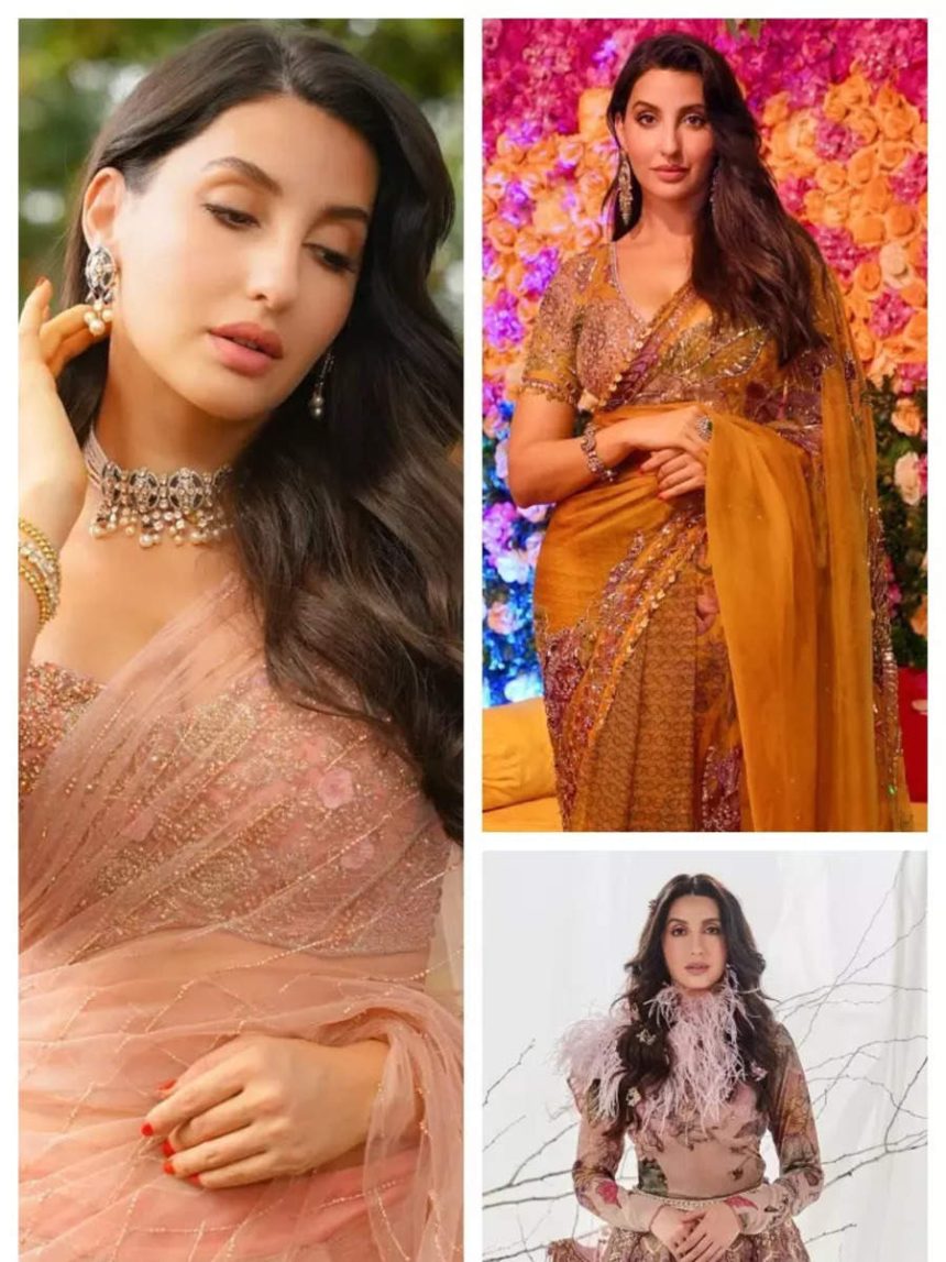 Nora Fatehi's Top Saree for 2025