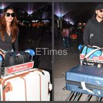 Rumoured lovebirds Palak Tiwari and Ibrahim Ali Khan twin in black as they return to Mumbai after their New Year vacay in Goa - See photos |