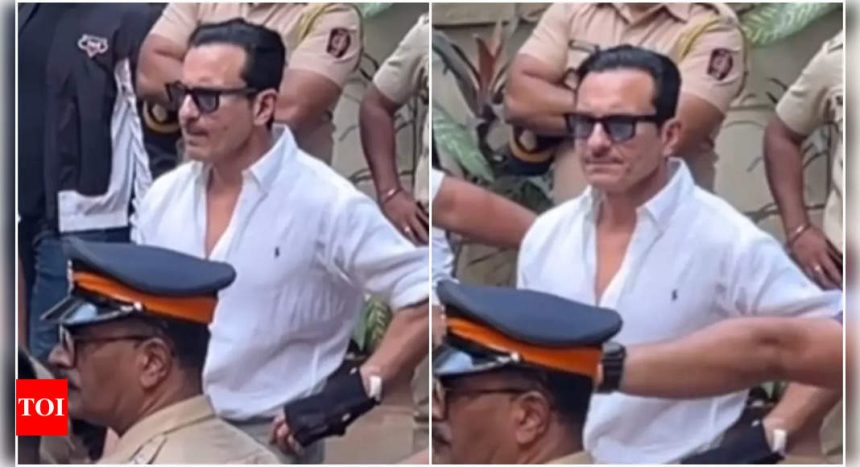 Saif Ali Khan discharged from Hospital after knife attack, returns home with visible bandage- See video here | Hindi Movie News