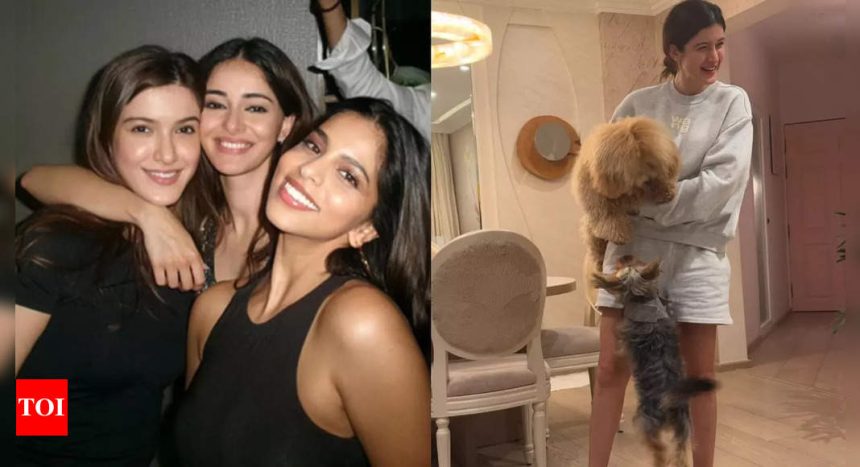 Shanaya Kapoor, Ananya Panday, and Suhana Khan's pet dogs share special bond; Ananya says, 'they’re better behaved than us' | Hindi Movie News