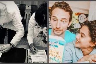 Taapsee Pannu's husband Mathias Boe shares picture of them signing their wedding papers: 'A girlfriend that became my wife...' |