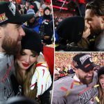 Taylor Swift kisses Travis Kelce after Chiefs defeat Bills to play in Super Bowl 2025