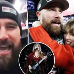 Travis Kelce plays coy when asked about new Taylor Swift music