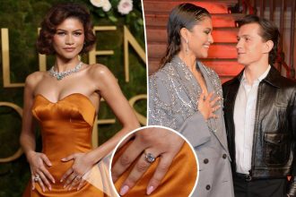 Zendaya sparks Tom Holland engagement rumors at Golden Globes 2025