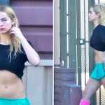 Addison Rae Shows Off Belly Button Piercing in Tiny Crop Top, Skirt