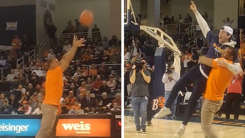 Alex Rodriguez Makes Halfcourt Shot, Wins Student $10K