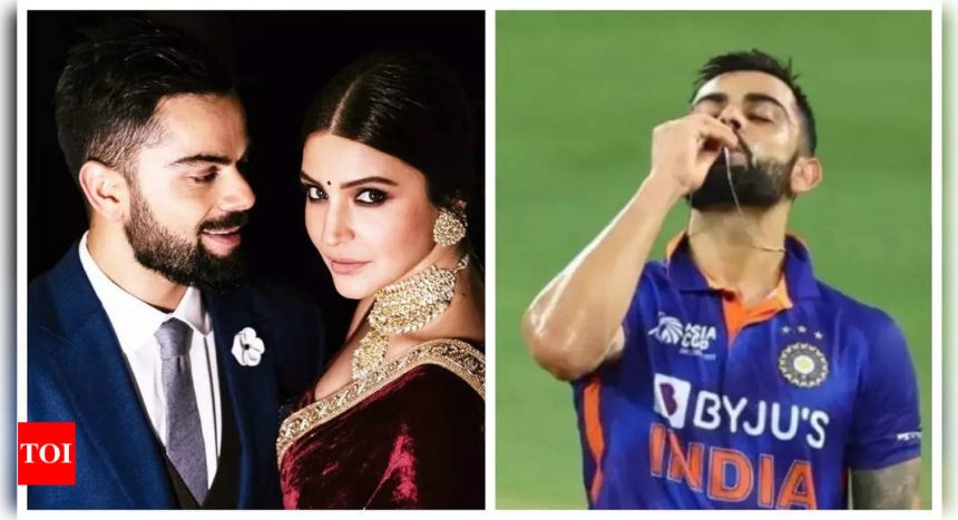 Anushka Sharma's darling husband Virat Kohli kisses his wedding ring after scoring a winning century against Pakistan |