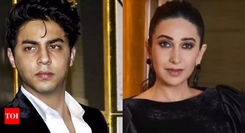 Aryan Khan's heartwarming interaction with Karisma Kapoor at Aadar Jain and Alekha Advani's wedding goes viral | Hindi Movie News