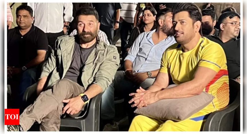 ICC Champions Trophy 2025: Sunny Deol and MS Dhoni enjoy India vs Pakistan match together in Dubai |