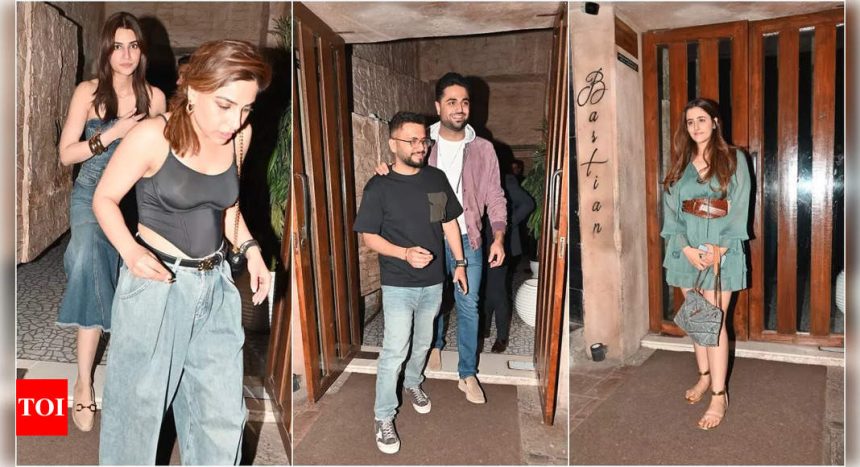 Kriti Sanon spotted on a late-night dinner date with rumoured boyfriend Kabir Bahia, accompanied by her sister Nupur Sanon | Hindi Movie News