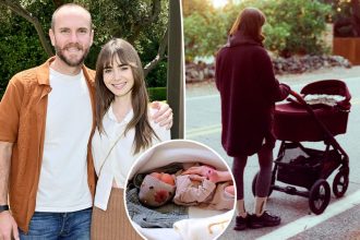 Lily Collins shares first photo with her baby daughter Tove