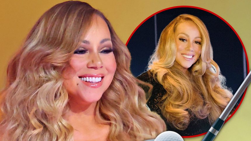 Mariah Carey Wears Skintight Mesh Top, Leggings to Top Golf in Las Vegas