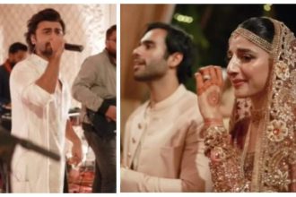 Mawra Hocane gets teary-eyed as her brother Farhan Saeed sings 'Thodi der' at her wedding with Ameer Gilani - WATCH video |