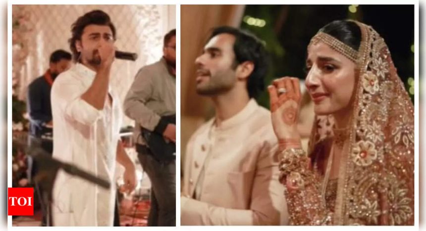 Mawra Hocane gets teary-eyed as her brother Farhan Saeed sings 'Thodi der' at her wedding with Ameer Gilani - WATCH video |