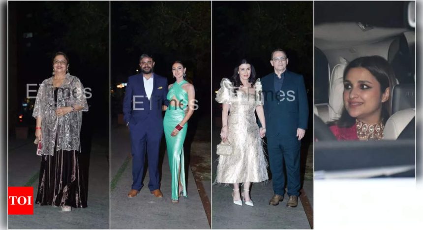 Newlyweds Siddharth Chopra and Neelam Upadhyaya make first appearance, Priyanka Chopra's mother Madhu Chopra and Jonas family shine at reception | Hindi Movie News