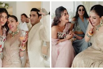 Pooja Hegde poses with newlyweds Prateik Babbar and Priya Banerjee in UNSEEN photos from their wedding celebrations - See inside |