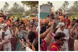 Priyanka Chopra dances to 'Desi Girl' with Nick Jonas at brother Siddharth’s wedding - Video | Hindi Movie News