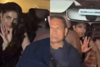 Priyanka Chopra protects Malti Marie from camera flashes on their way to Siddharth Chopra's pre-wedding festivities