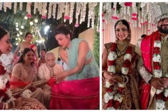 Priyanka Chopra says 'dum laga ke haisha' as she tightly ties her brother Siddharth Chopra's knot with Neelam Upadhyaya; Nick Jonas and his parents dance in baraat |