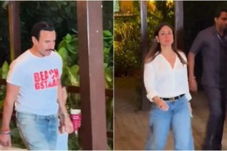 Saif Ali Khan appears in good health at Randhir Kapoor's 78th birthday post recovery from knife attack, Kareena and Karisma make quick exits | Hindi Movie News