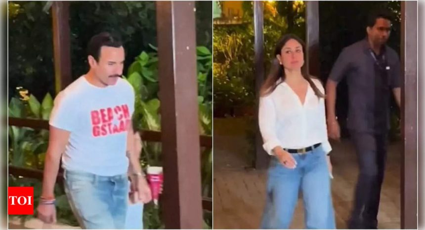 Saif Ali Khan appears in good health at Randhir Kapoor's 78th birthday post recovery from knife attack, Kareena and Karisma make quick exits | Hindi Movie News