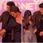 Shah Rukh Khan sweetly fixes daughter Suhana Khan's dress at event, showcases their heartwarming bond | Hindi Movie News