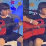 Shah Rukh Khan's son AbRam Khan steals hearts as he sings and plays Lady Gaga and Bruno Mars' 'Die With A Smile' on guitar: Watch video | Hindi Movie News