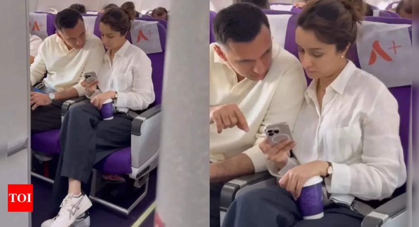 Shraddha Kapoor and boyfriend Rahul Mody twin in white, sit close to each other in economy class - PICS got viral