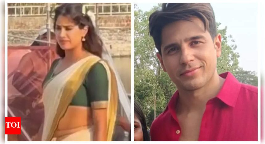 Sidharth Malhotra and Janhvi Kapoor SPOTTED on 'Param Sundari' sets; co-stars shoot romantic scene - WATCH |