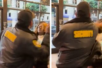 Taco Bell Cantina Security Guard Slaps Woman on Video