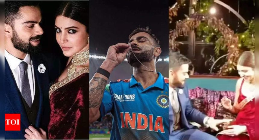 The history behind Virat Kohli kissing his wedding ring and how this gesture expresses love to Anushka Sharma; fans call it the 'locket celebration' - VIDEO | Hindi Movie News