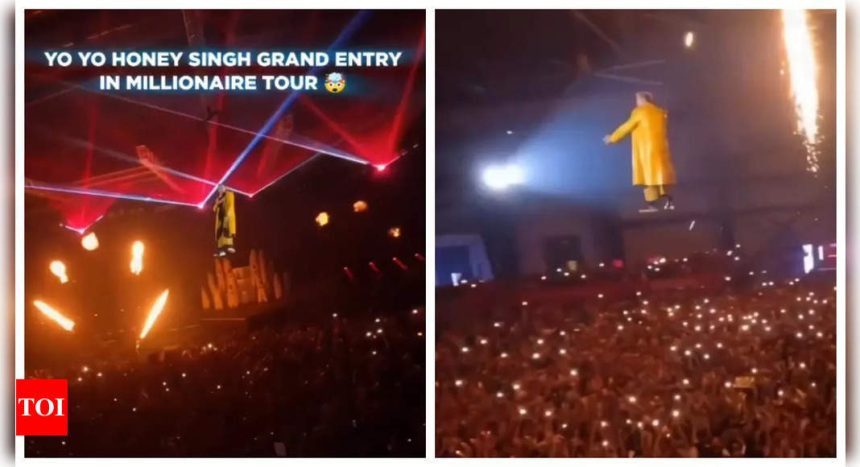 Yo Yo Honey Singh levitates on-stage for grand entry at Millionaire Tour - WATCH |