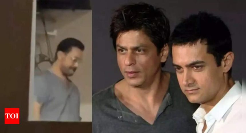 Aamir Khan tells Shah Rukh Khan to hide his face as he exits his house after meeting him on his birthday, here's how netizens reacted - WATCH VIDEO | Hindi Movie News