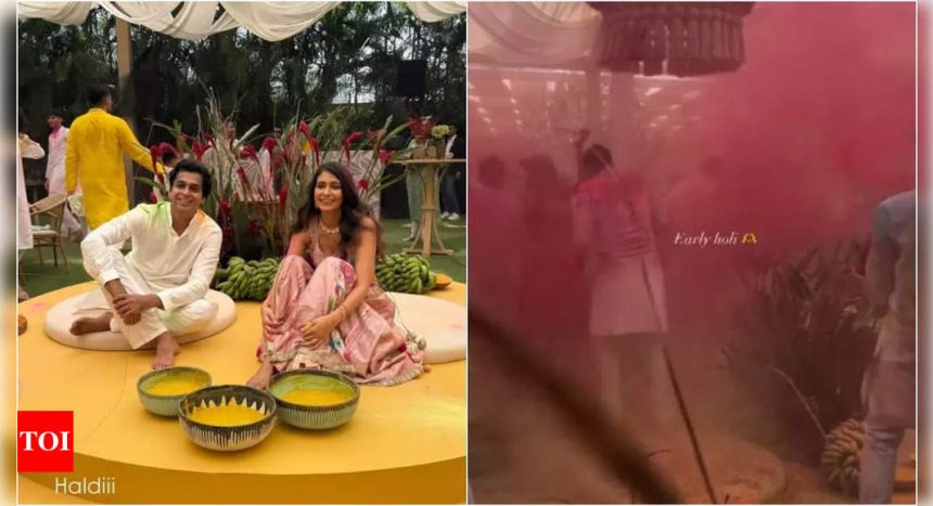 Ashutosh Gowariker's son Konark Gowariker and Niyati Kanakia's wedding festivities begin with haldi, dance and early Holi bash | Hindi Movie News