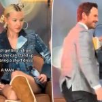 Chris Pratt shields Millie Bobby Brown from being exposed in miniskirt