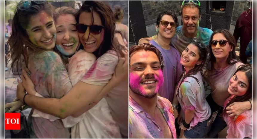 Inside Raveena Tandon's Holi party: Tamannaah Bhatia and Vijay Varma avoid pictures together, Ashish Chanchlani and Rasha Thadani enjoy the festivities | Hindi Movie News