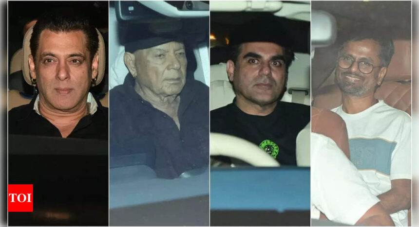 Salman Khan, Salim Khan, Arbaaz Khan, AR Murugadoss and Khan family attends special screening of Sikandar | Hindi Movie News