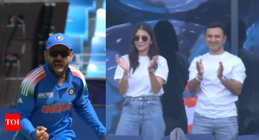 Virat Kohli and Anushka Sharma's celebration goes VIRAL as Travis Head's wicket is taken during India Vs Australia match - WATCH VIDEO | Hindi Movie News