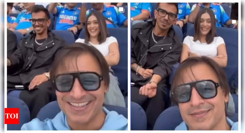 Vivek Oberoi shares video from Ind vs NZ final with Yuzvendra Chahal and RJ Mahvash: 'Kya lagta hai... India jeetegi?' |